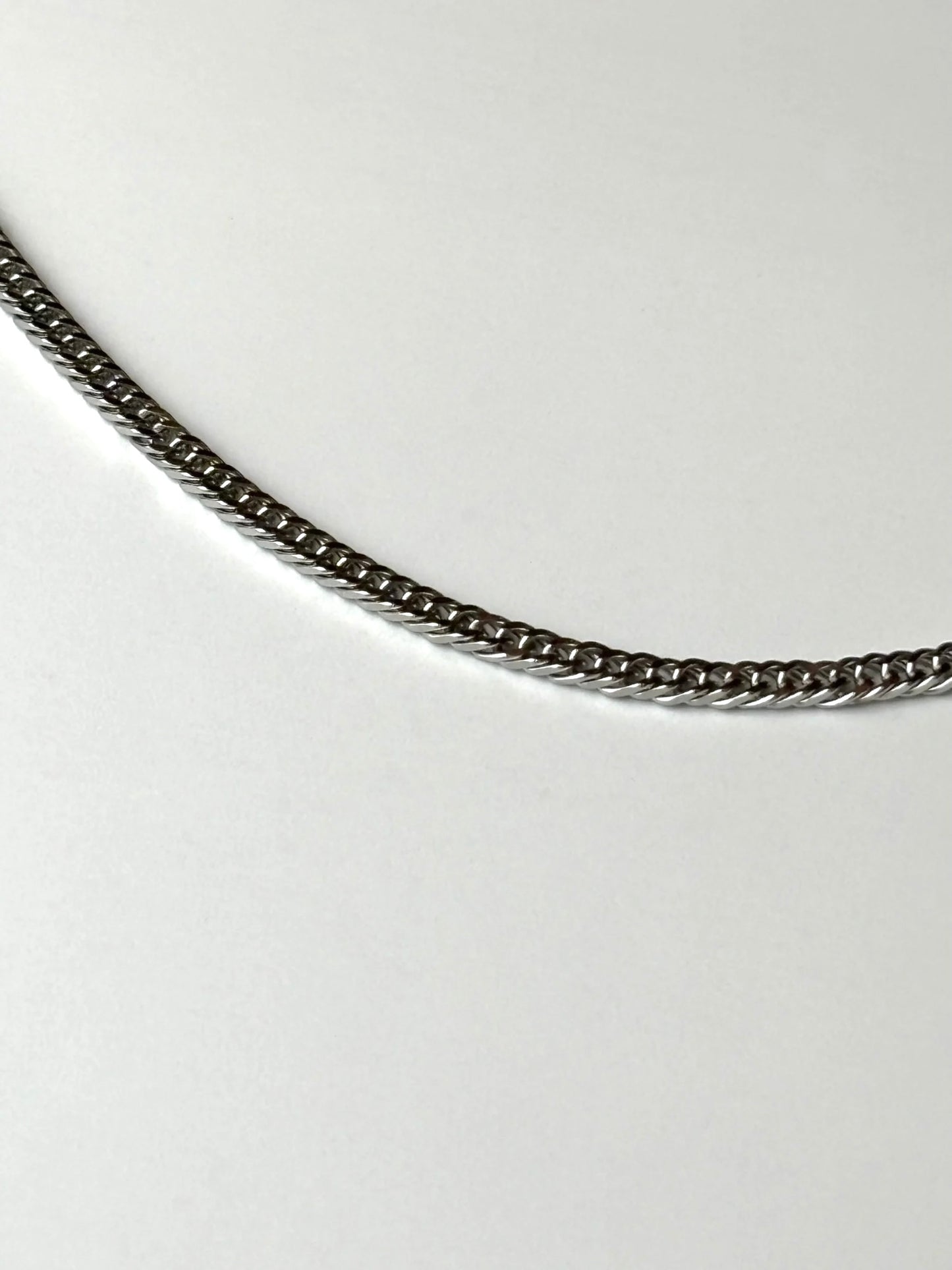 Curb Chain Silver Necklace