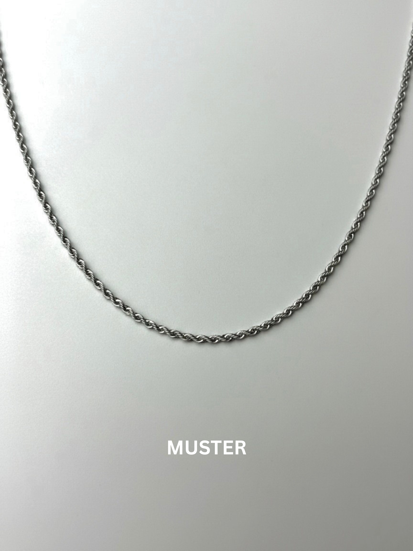 Muster Rope Silver Necklace