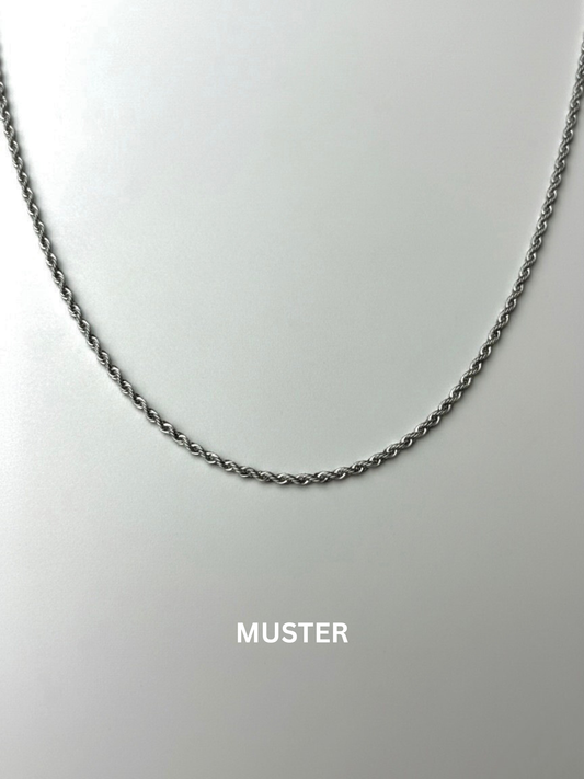 Muster Rope Silver Necklace