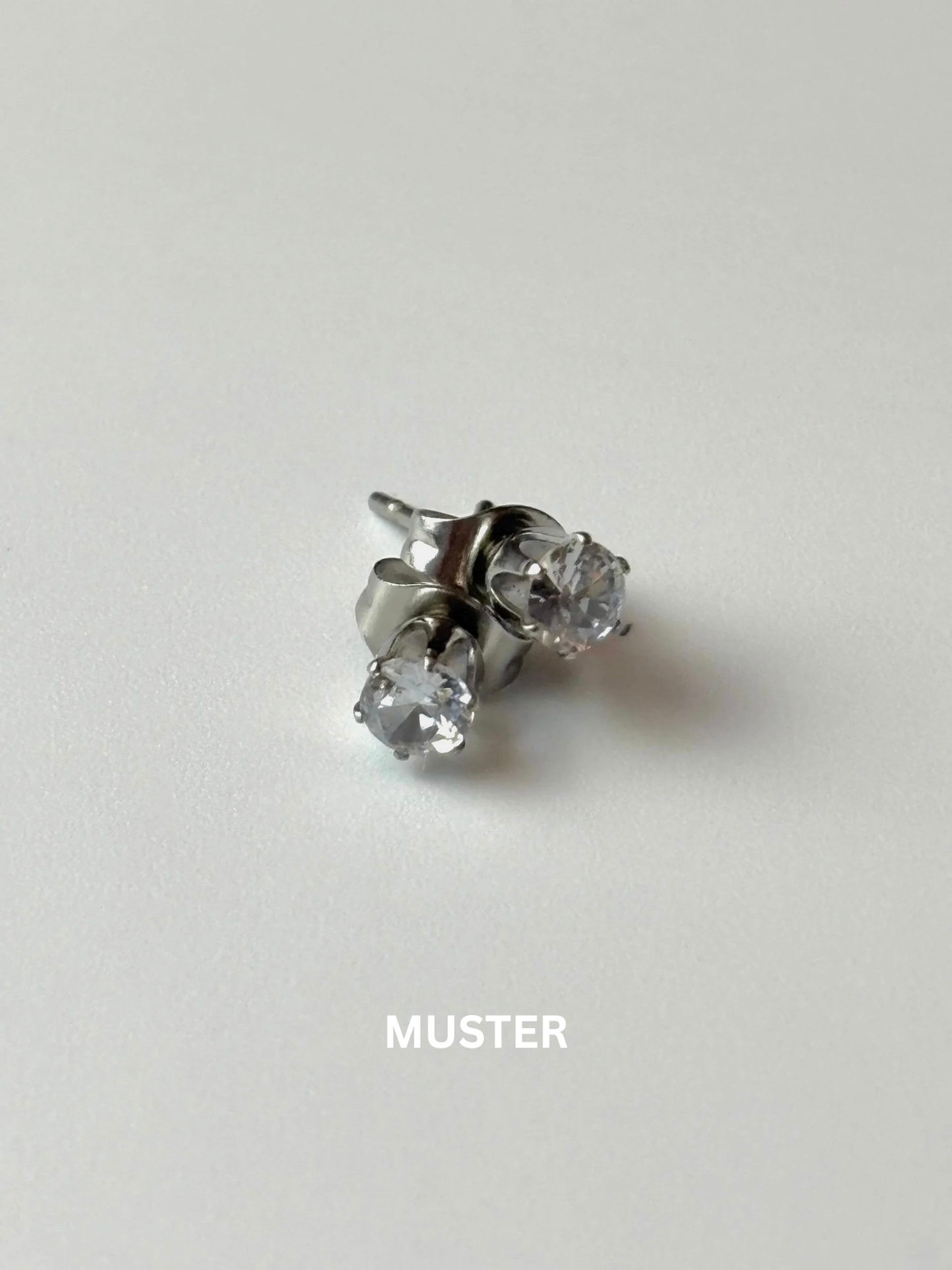 Iced Silver Stud Earrings