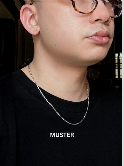 Muster Rope Silver Necklace