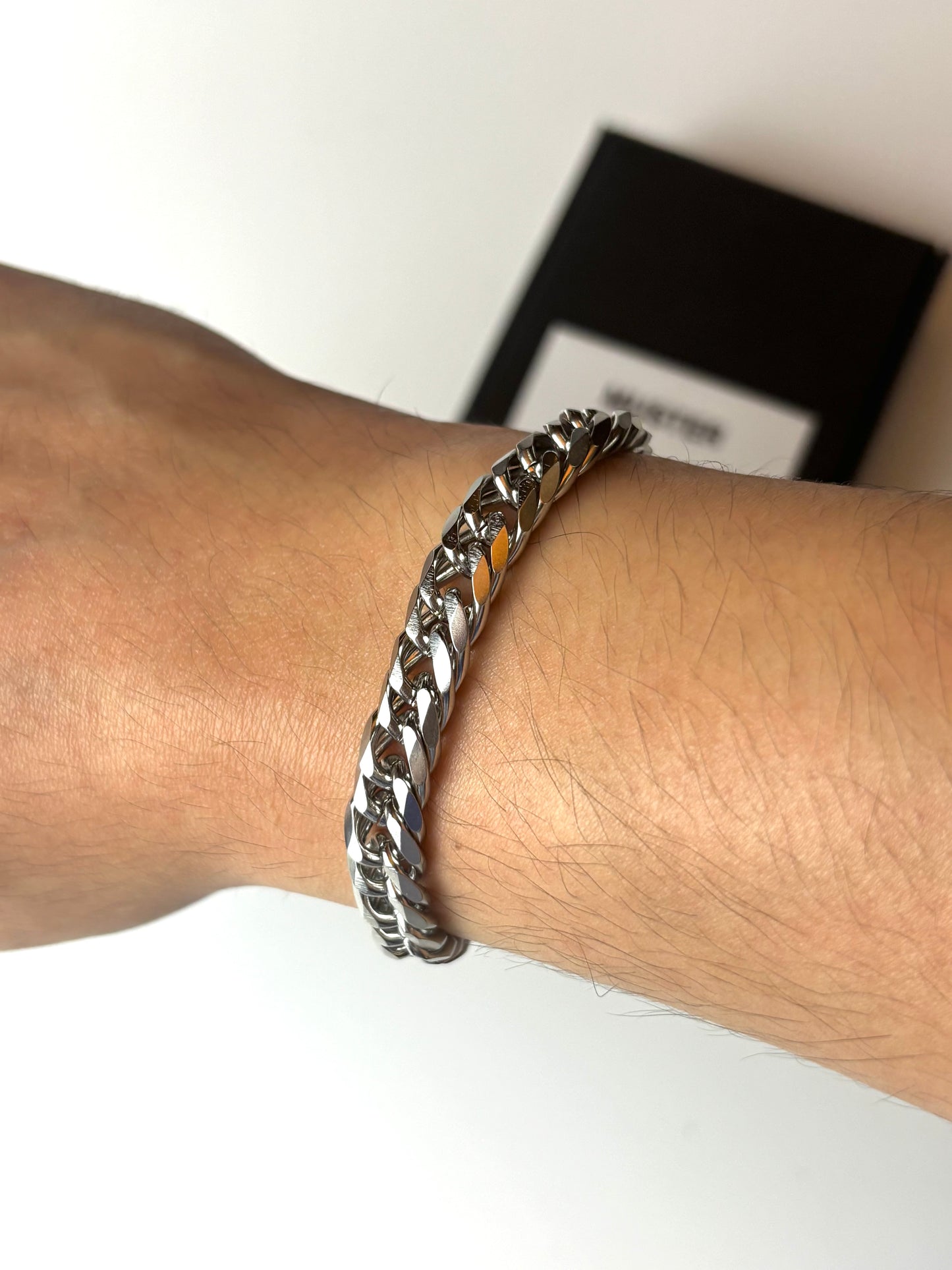 Chunky Link Chain Silver Bracelet